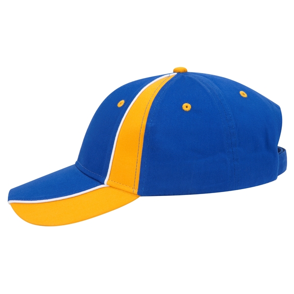 Piping Design Brushed Cotton Twill 6 Panel Baseball Cap - Piping Design Brushed Cotton Twill 6 Panel Baseball Cap - Image 40 of 95