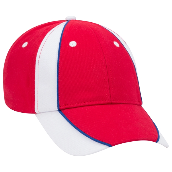 Piping Design Brushed Cotton Twill 6 Panel Baseball Cap - Piping Design Brushed Cotton Twill 6 Panel Baseball Cap - Image 48 of 95