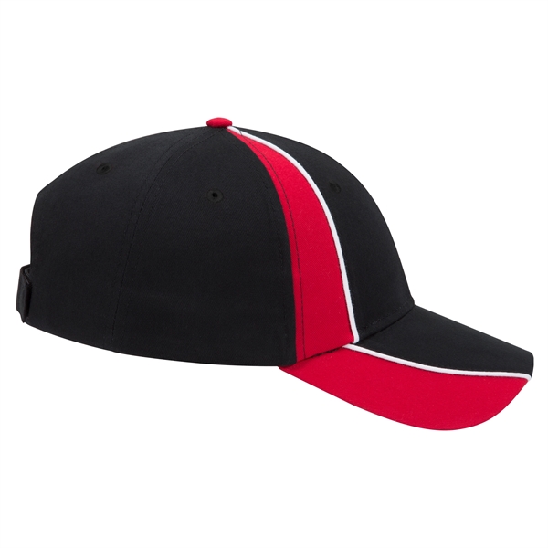 Piping Design Brushed Cotton Twill 6 Panel Baseball Cap - Piping Design Brushed Cotton Twill 6 Panel Baseball Cap - Image 60 of 95