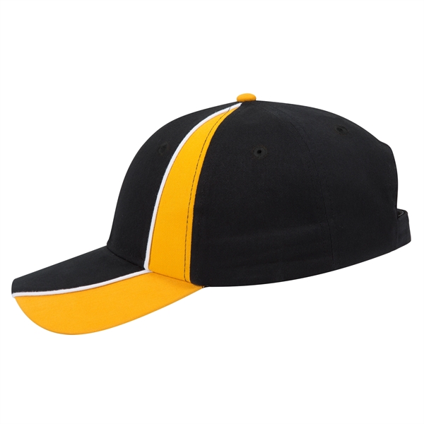 Piping Design Brushed Cotton Twill 6 Panel Baseball Cap - Piping Design Brushed Cotton Twill 6 Panel Baseball Cap - Image 65 of 95