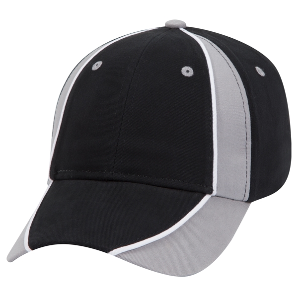 Piping Design Brushed Cotton Twill 6 Panel Baseball Cap - Piping Design Brushed Cotton Twill 6 Panel Baseball Cap - Image 70 of 95