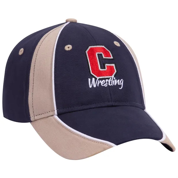 Piping Design Brushed Cotton Twill 6 Panel Baseball Cap - Piping Design Brushed Cotton Twill 6 Panel Baseball Cap - Image 74 of 95