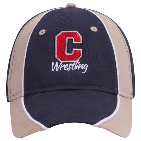 Piping Design Brushed Cotton Twill 6 Panel Baseball Cap - Piping Design Brushed Cotton Twill 6 Panel Baseball Cap - Image 80 of 95