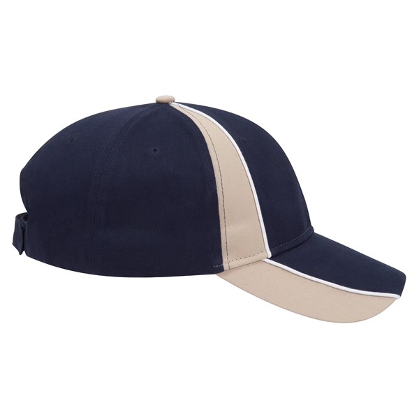 Piping Design Brushed Cotton Twill 6 Panel Baseball Cap - Piping Design Brushed Cotton Twill 6 Panel Baseball Cap - Image 82 of 95