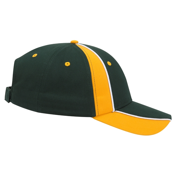 Piping Design Brushed Cotton Twill 6 Panel Baseball Cap - Piping Design Brushed Cotton Twill 6 Panel Baseball Cap - Image 88 of 95