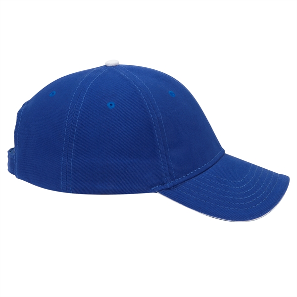 Brushed Bull Denim Sandwich Visor 6 Panel Baseball Cap - Brushed Bull Denim Sandwich Visor 6 Panel Baseball Cap - Image 6 of 107