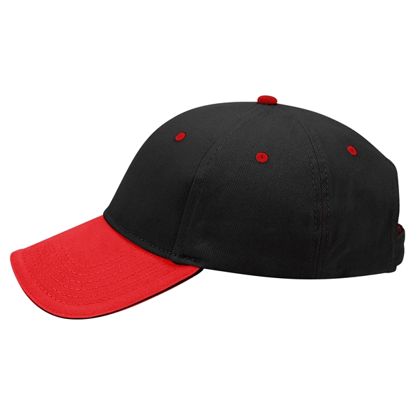 Brushed Bull Denim Sandwich Visor 6 Panel Baseball Cap - Brushed Bull Denim Sandwich Visor 6 Panel Baseball Cap - Image 17 of 107