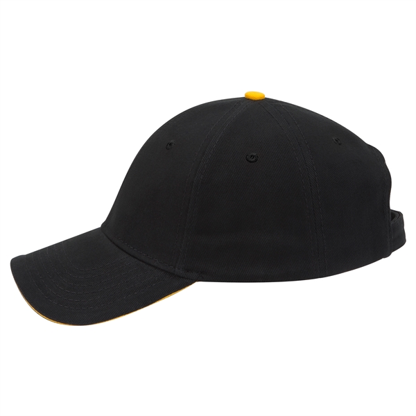 Brushed Bull Denim Sandwich Visor 6 Panel Baseball Cap - Brushed Bull Denim Sandwich Visor 6 Panel Baseball Cap - Image 29 of 107