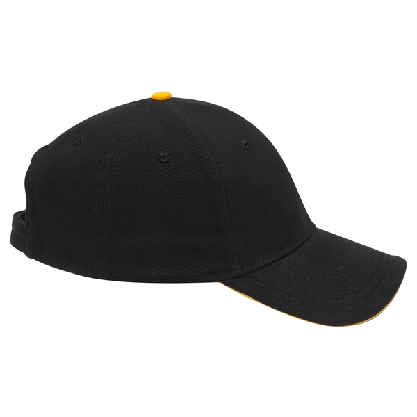 Brushed Bull Denim Sandwich Visor 6 Panel Baseball Cap - Brushed Bull Denim Sandwich Visor 6 Panel Baseball Cap - Image 30 of 107