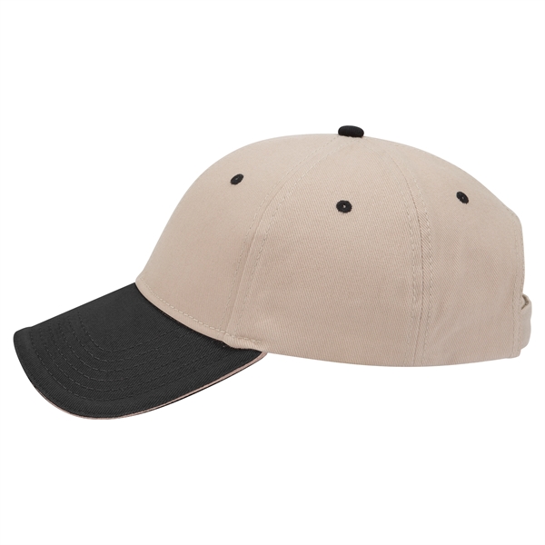 Brushed Bull Denim Sandwich Visor 6 Panel Baseball Cap - Brushed Bull Denim Sandwich Visor 6 Panel Baseball Cap - Image 47 of 107