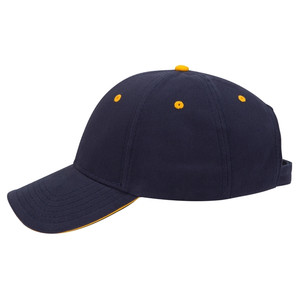 Brushed Bull Denim Sandwich Visor 6 Panel Baseball Cap - Brushed Bull Denim Sandwich Visor 6 Panel Baseball Cap - Image 51 of 107