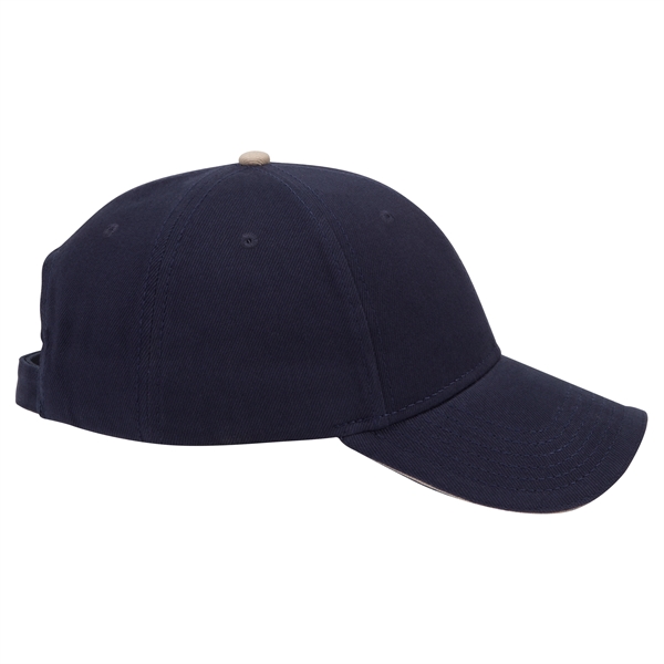 Brushed Bull Denim Sandwich Visor 6 Panel Baseball Cap - Brushed Bull Denim Sandwich Visor 6 Panel Baseball Cap - Image 64 of 107
