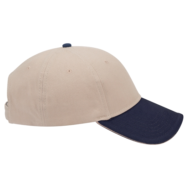 Brushed Bull Denim Sandwich Visor 6 Panel Baseball Cap - Brushed Bull Denim Sandwich Visor 6 Panel Baseball Cap - Image 70 of 107
