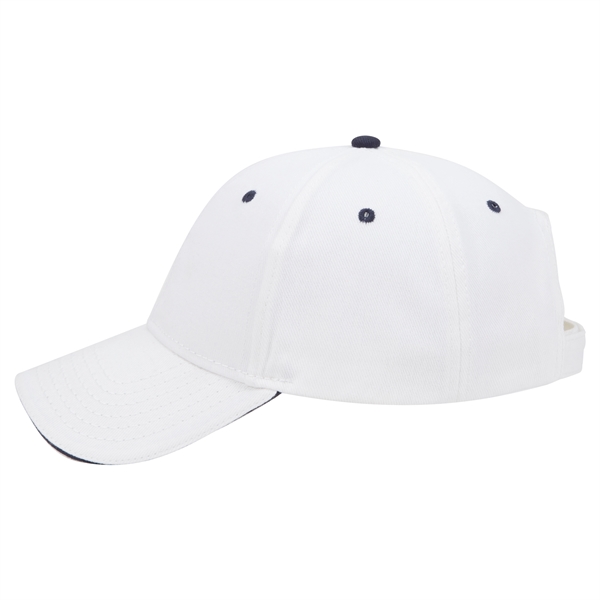 Brushed Bull Denim Sandwich Visor 6 Panel Baseball Cap - Brushed Bull Denim Sandwich Visor 6 Panel Baseball Cap - Image 75 of 107