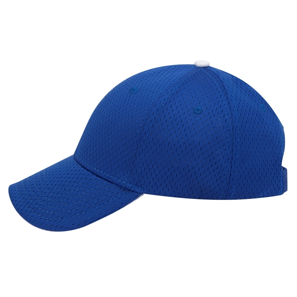 Polyester Pro Mesh Sandwich Visor 6 Panel Baseball Cap - Polyester Pro Mesh Sandwich Visor 6 Panel Baseball Cap - Image 5 of 42