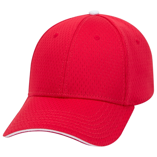 Polyester Pro Mesh Sandwich Visor 6 Panel Baseball Cap - Polyester Pro Mesh Sandwich Visor 6 Panel Baseball Cap - Image 10 of 42