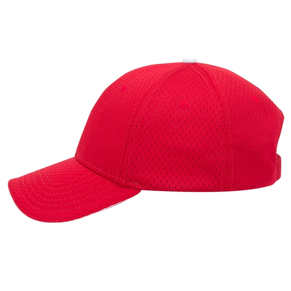 Polyester Pro Mesh Sandwich Visor 6 Panel Baseball Cap - Polyester Pro Mesh Sandwich Visor 6 Panel Baseball Cap - Image 11 of 42
