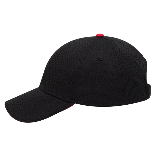 Polyester Pro Mesh Sandwich Visor 6 Panel Baseball Cap - Polyester Pro Mesh Sandwich Visor 6 Panel Baseball Cap - Image 17 of 42