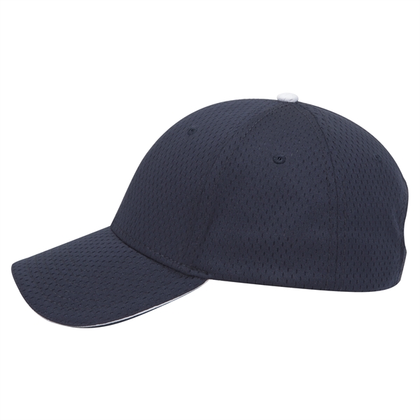 Polyester Pro Mesh Sandwich Visor 6 Panel Baseball Cap - Polyester Pro Mesh Sandwich Visor 6 Panel Baseball Cap - Image 29 of 42