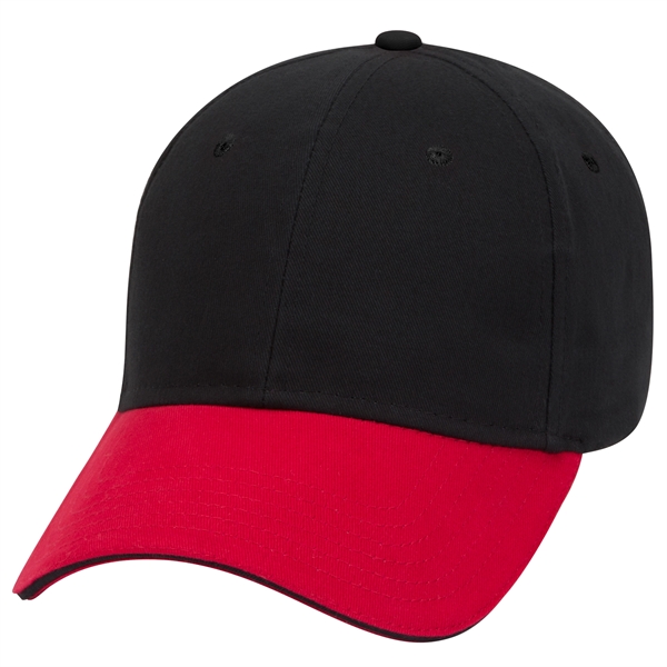 Brushed Cotton Twill Sandwich Visor 6 Panel Baseball Cap - Brushed Cotton Twill Sandwich Visor 6 Panel Baseball Cap - Image 4 of 97