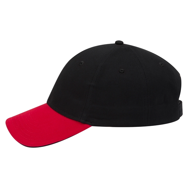 Brushed Cotton Twill Sandwich Visor 6 Panel Baseball Cap - Brushed Cotton Twill Sandwich Visor 6 Panel Baseball Cap - Image 5 of 97