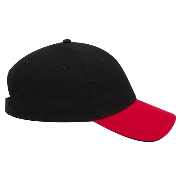 Brushed Cotton Twill Sandwich Visor 6 Panel Baseball Cap - Brushed Cotton Twill Sandwich Visor 6 Panel Baseball Cap - Image 6 of 97