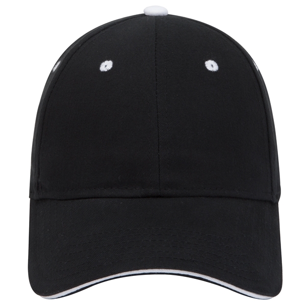 Brushed Cotton Twill Sandwich Visor 6 Panel Baseball Cap - Brushed Cotton Twill Sandwich Visor 6 Panel Baseball Cap - Image 9 of 97