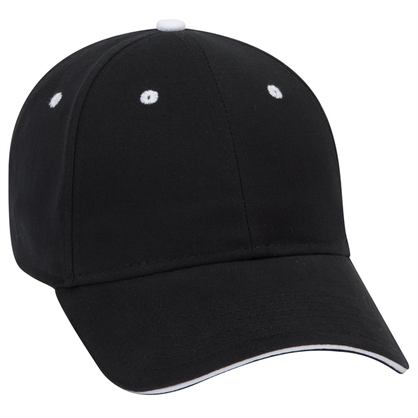 Brushed Cotton Twill Sandwich Visor 6 Panel Baseball Cap - Brushed Cotton Twill Sandwich Visor 6 Panel Baseball Cap - Image 7 of 97