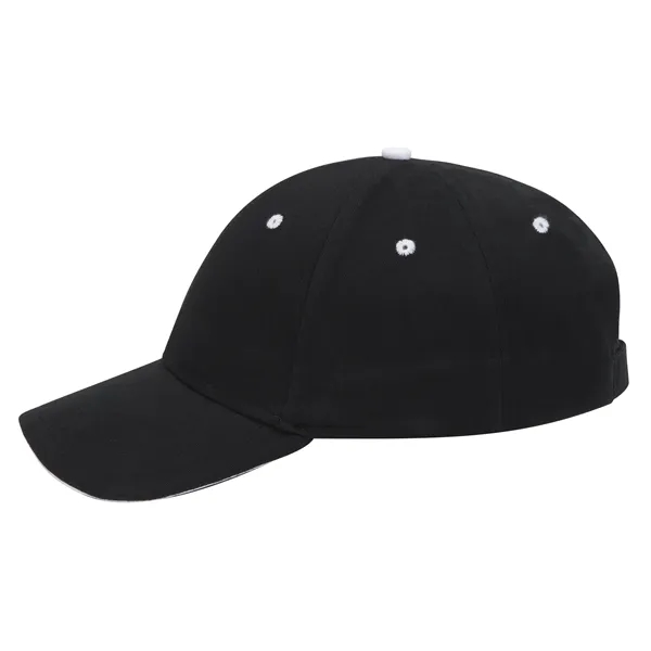 Brushed Cotton Twill Sandwich Visor 6 Panel Baseball Cap - Brushed Cotton Twill Sandwich Visor 6 Panel Baseball Cap - Image 11 of 97