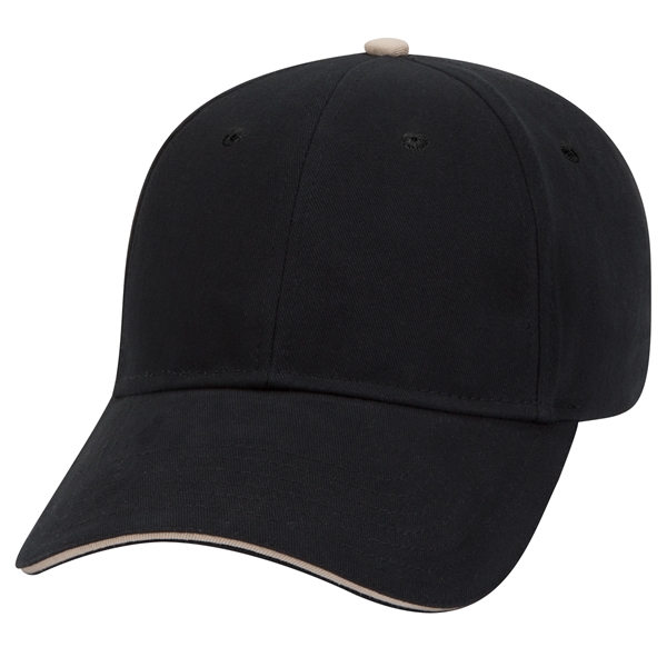 Brushed Cotton Twill Sandwich Visor 6 Panel Baseball Cap - Brushed Cotton Twill Sandwich Visor 6 Panel Baseball Cap - Image 16 of 97