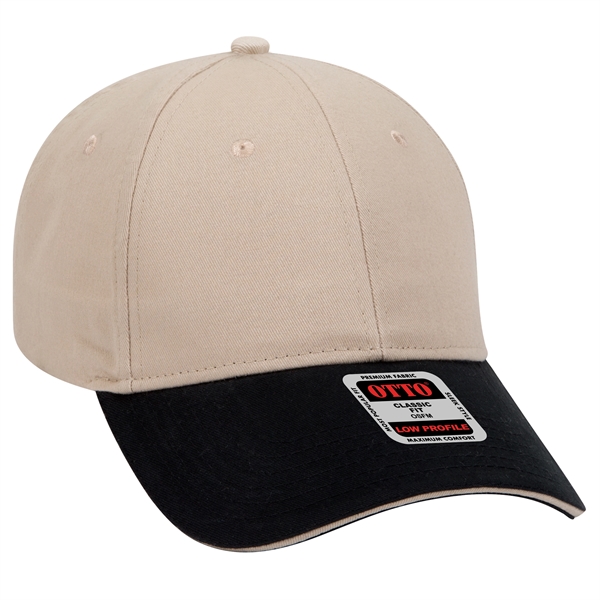 Brushed Cotton Twill Sandwich Visor 6 Panel Baseball Cap - Brushed Cotton Twill Sandwich Visor 6 Panel Baseball Cap - Image 19 of 97