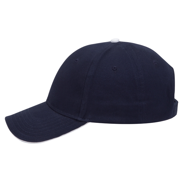 Brushed Cotton Twill Sandwich Visor 6 Panel Baseball Cap - Brushed Cotton Twill Sandwich Visor 6 Panel Baseball Cap - Image 29 of 97