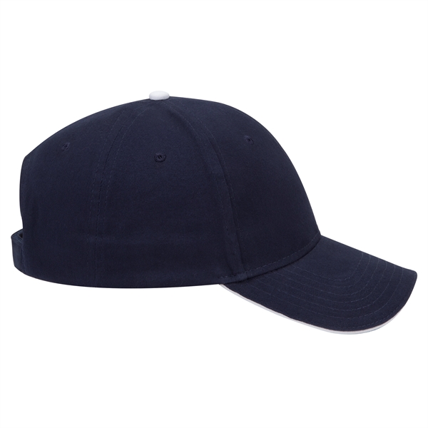 Brushed Cotton Twill Sandwich Visor 6 Panel Baseball Cap - Brushed Cotton Twill Sandwich Visor 6 Panel Baseball Cap - Image 30 of 97
