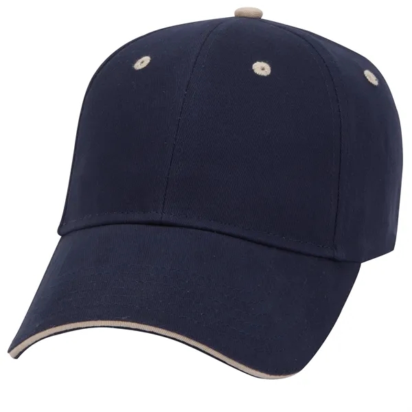 Brushed Cotton Twill Sandwich Visor 6 Panel Baseball Cap - Brushed Cotton Twill Sandwich Visor 6 Panel Baseball Cap - Image 34 of 97