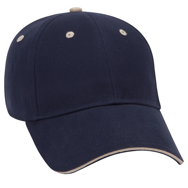 Brushed Cotton Twill Sandwich Visor 6 Panel Baseball Cap - Brushed Cotton Twill Sandwich Visor 6 Panel Baseball Cap - Image 31 of 97