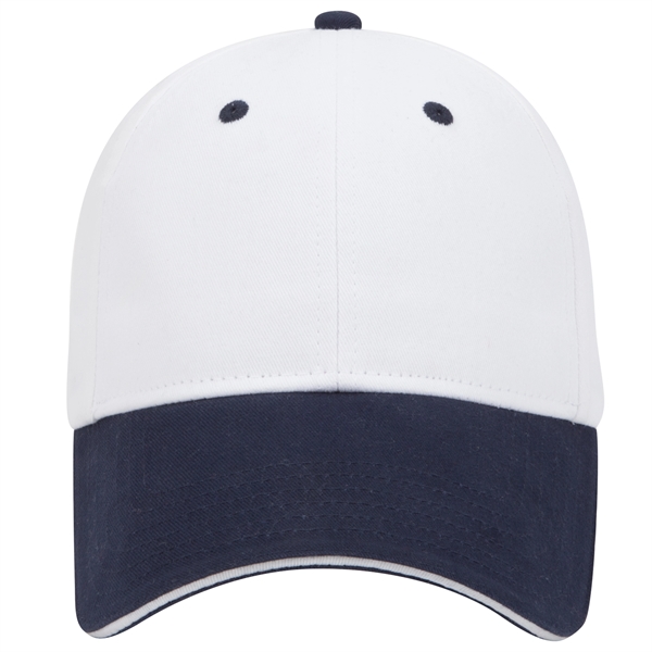 Brushed Cotton Twill Sandwich Visor 6 Panel Baseball Cap - Brushed Cotton Twill Sandwich Visor 6 Panel Baseball Cap - Image 39 of 97