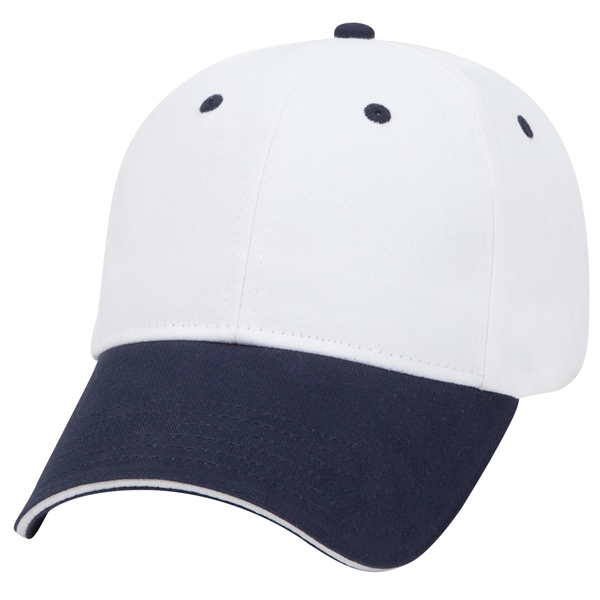 Brushed Cotton Twill Sandwich Visor 6 Panel Baseball Cap - Brushed Cotton Twill Sandwich Visor 6 Panel Baseball Cap - Image 40 of 97