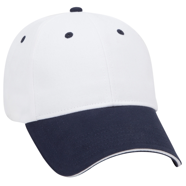 Brushed Cotton Twill Sandwich Visor 6 Panel Baseball Cap - Brushed Cotton Twill Sandwich Visor 6 Panel Baseball Cap - Image 37 of 97