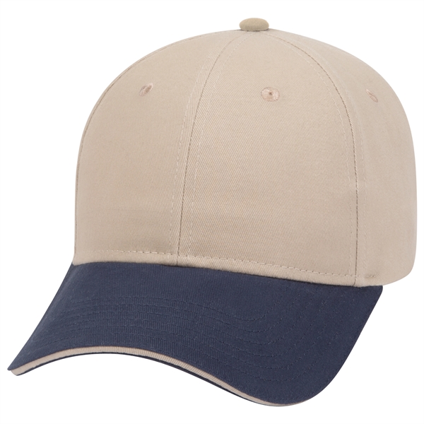 Brushed Cotton Twill Sandwich Visor 6 Panel Baseball Cap - Brushed Cotton Twill Sandwich Visor 6 Panel Baseball Cap - Image 46 of 97