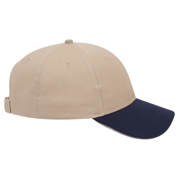 Brushed Cotton Twill Sandwich Visor 6 Panel Baseball Cap - Brushed Cotton Twill Sandwich Visor 6 Panel Baseball Cap - Image 48 of 97