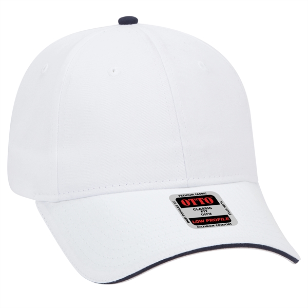 Brushed Cotton Twill Sandwich Visor 6 Panel Baseball Cap - Brushed Cotton Twill Sandwich Visor 6 Panel Baseball Cap - Image 49 of 97