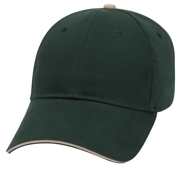 Brushed Cotton Twill Sandwich Visor 6 Panel Baseball Cap - Brushed Cotton Twill Sandwich Visor 6 Panel Baseball Cap - Image 58 of 97