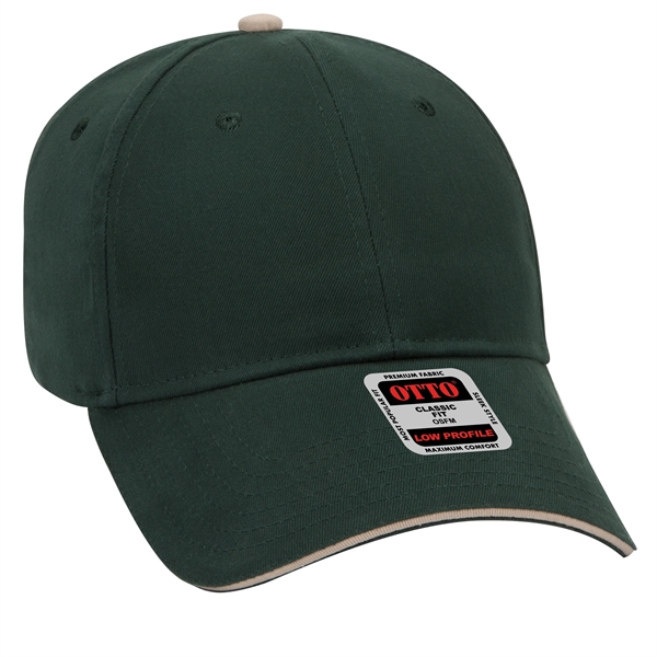 Brushed Cotton Twill Sandwich Visor 6 Panel Baseball Cap - Brushed Cotton Twill Sandwich Visor 6 Panel Baseball Cap - Image 55 of 97