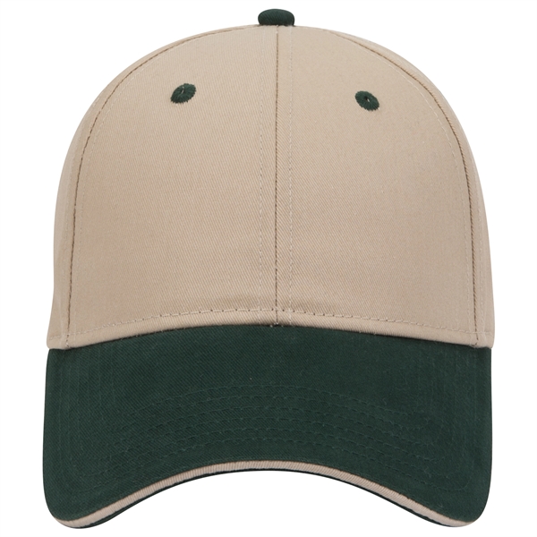 Brushed Cotton Twill Sandwich Visor 6 Panel Baseball Cap - Brushed Cotton Twill Sandwich Visor 6 Panel Baseball Cap - Image 63 of 97