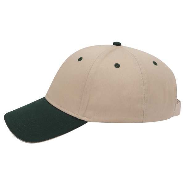 Brushed Cotton Twill Sandwich Visor 6 Panel Baseball Cap - Brushed Cotton Twill Sandwich Visor 6 Panel Baseball Cap - Image 65 of 97