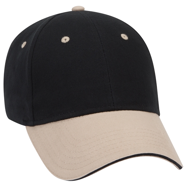 Brushed Cotton Twill Sandwich Visor 6 Panel Baseball Cap - Brushed Cotton Twill Sandwich Visor 6 Panel Baseball Cap - Image 67 of 97