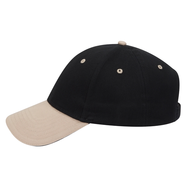 Brushed Cotton Twill Sandwich Visor 6 Panel Baseball Cap - Brushed Cotton Twill Sandwich Visor 6 Panel Baseball Cap - Image 71 of 97