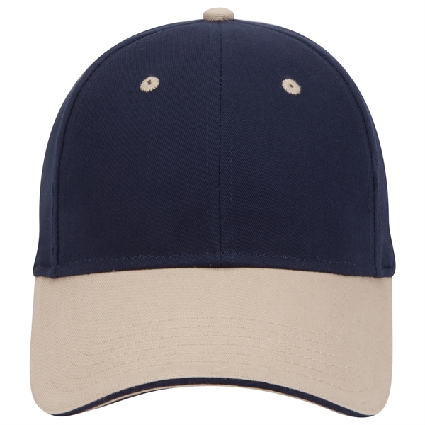 Brushed Cotton Twill Sandwich Visor 6 Panel Baseball Cap - Brushed Cotton Twill Sandwich Visor 6 Panel Baseball Cap - Image 75 of 97