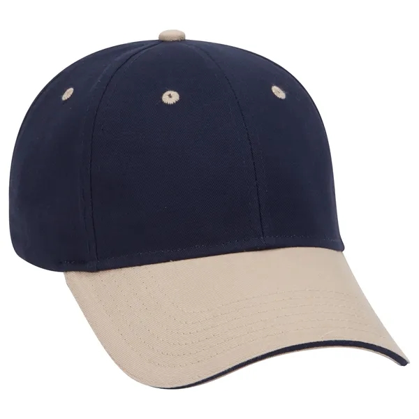 Brushed Cotton Twill Sandwich Visor 6 Panel Baseball Cap - Brushed Cotton Twill Sandwich Visor 6 Panel Baseball Cap - Image 73 of 97