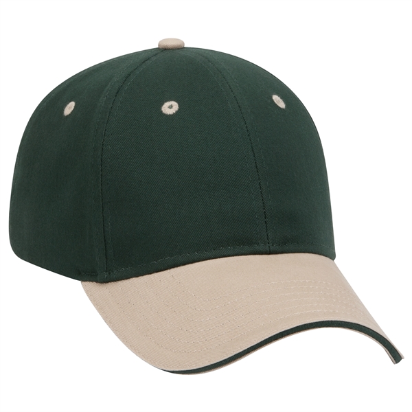 Brushed Cotton Twill Sandwich Visor 6 Panel Baseball Cap - Brushed Cotton Twill Sandwich Visor 6 Panel Baseball Cap - Image 79 of 97